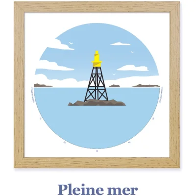 Horloge des marées (visuel évolutif pleine / basse mer) - Chausey