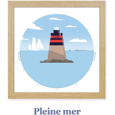 Horloge des marées (visuel évolutif pleine / basse mer) - le Loup - Granville