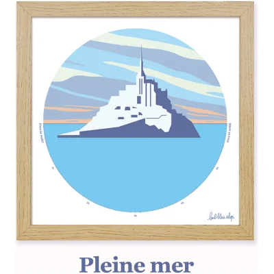 Horloge des marées (visuel évolutif pleine / basse mer) - Mont-St-Michel