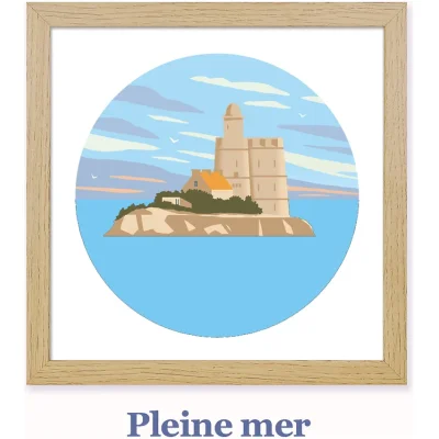Horloge des marées (visuel évolutif pleine / basse mer) - Tatihou