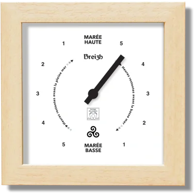 Horloge des marées blanche blanc bretonne idée cadeau déco souvenirs 100% made in france