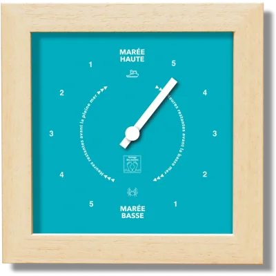 Horloge des marées et lunes cézembre vert émeraude anthracite marée haute basse les pieds dans l'eau souvenirs bord de mer 100% souvenirs france