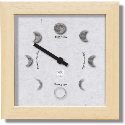 Horloge lunes lunaire les pieds dans l'eau bord de mer idée cadeau pêcheur souvenirs 100% made in france