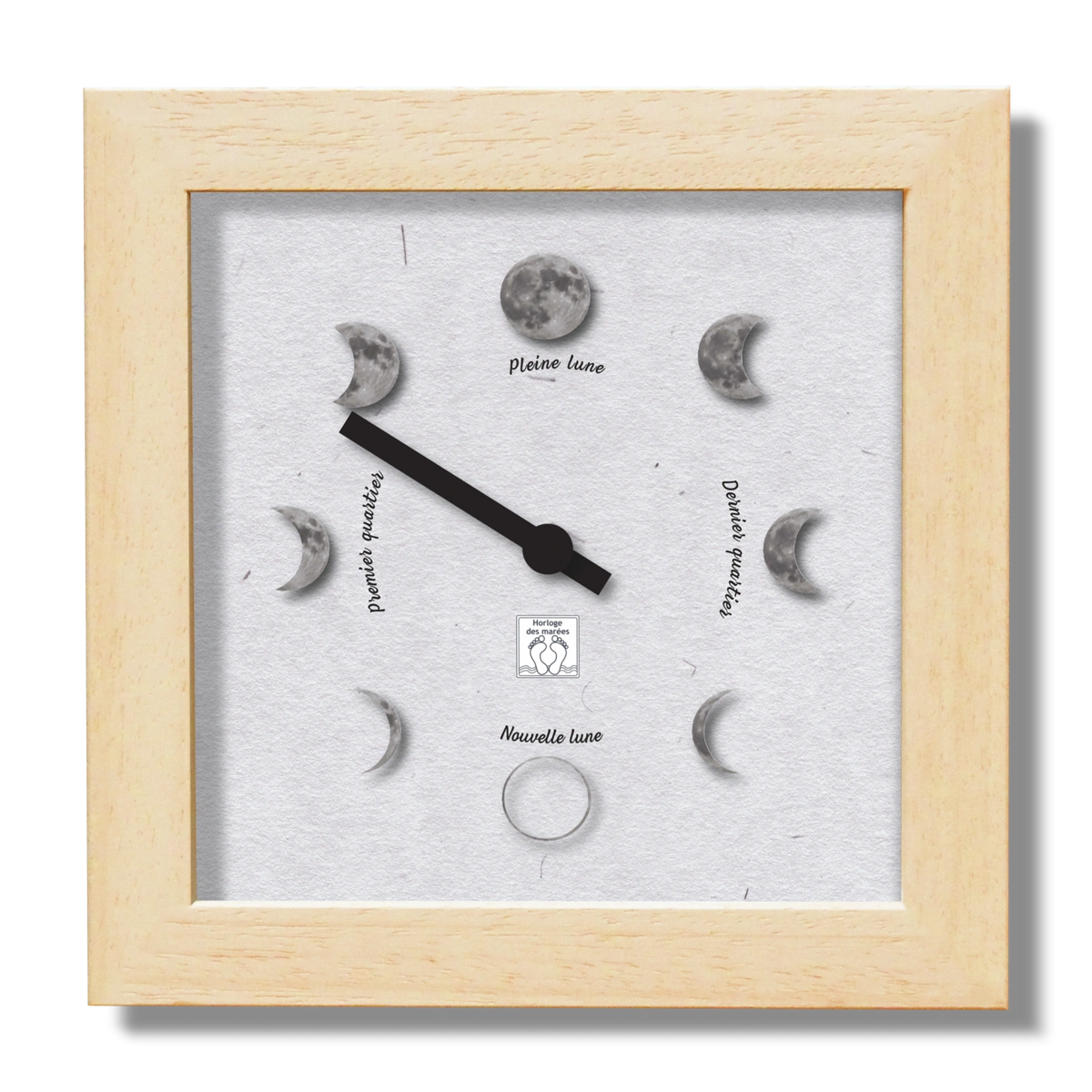 Horloge lunes lunaire les pieds dans l'eau bord de mer idée cadeau pêcheur souvenirs 100% made in france