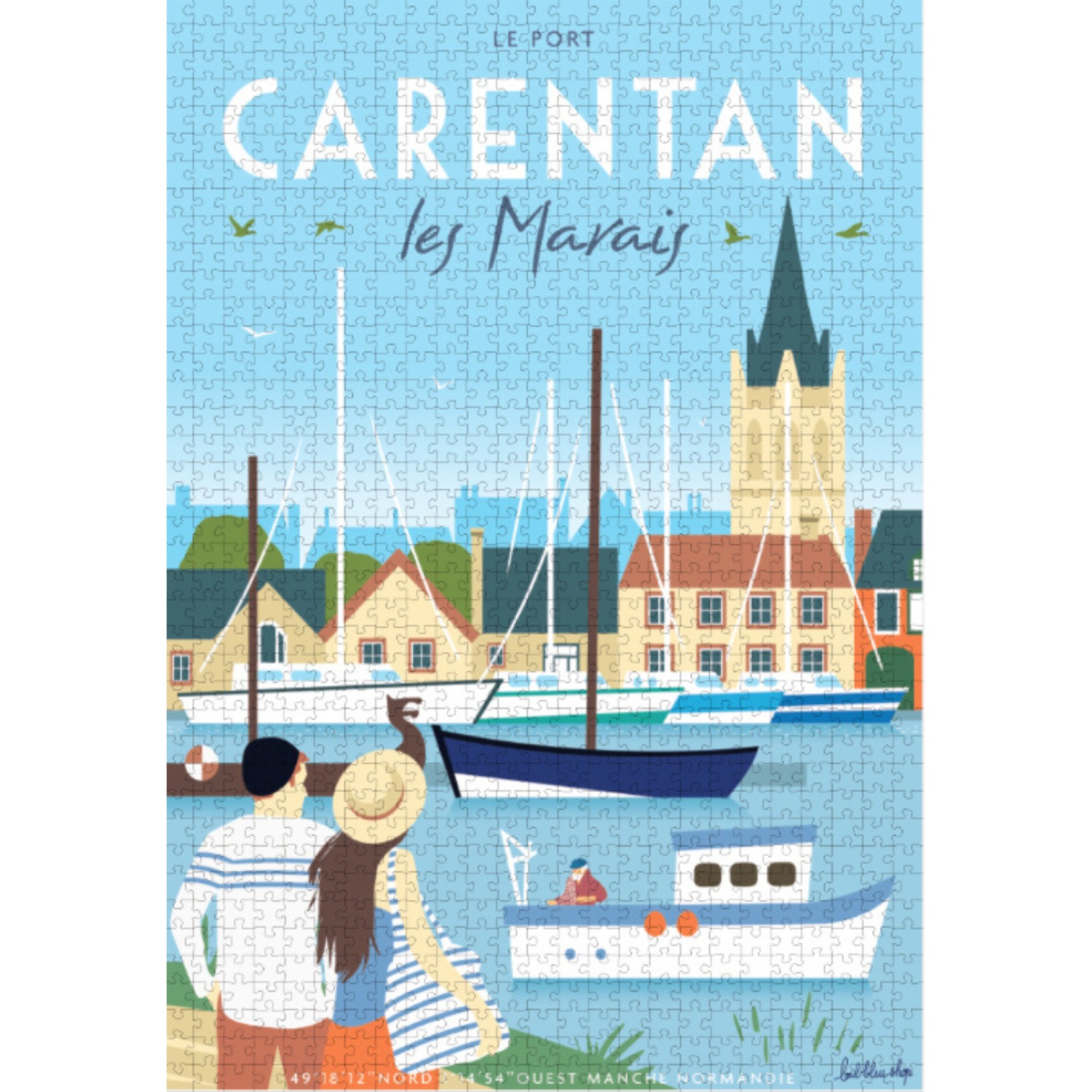 Puzzle Carentan l'œil bleu 1000 pièces idée cadeau activité ludique