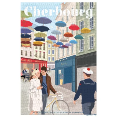 Puzzle Cherbourg l'œil bleu 1000 pièces idée cadeau activité ludique