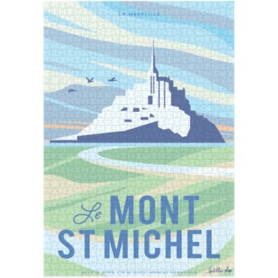 Puzzle Mont Saint michel l'oeil bleu souvenirs normandie manche 100% made in france Mont st michel