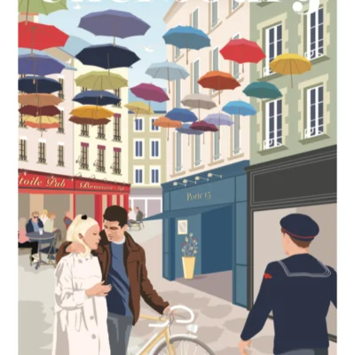 Affiche Cherbourg - Rue des portes
