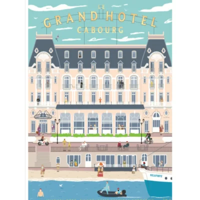 Affiche grand hôtel Cabourg l'œil bleu 1000 pièces idée cadeau activité ludique idée cadeau 100% made in france