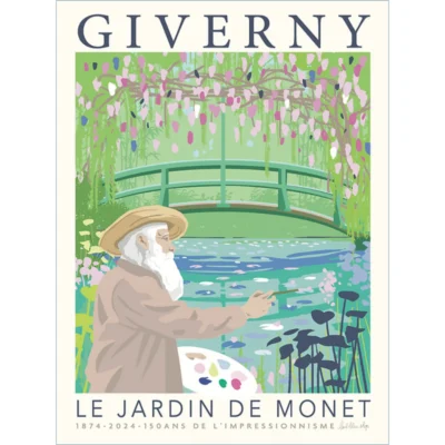 Puzzle Giverny Jardin Monet 1000 pièces Souvenirs Normandie Seine maritime l'oeil bleu souvenir agon coutainville idée déco cadeau made in France fabrication française
