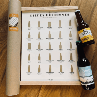 Affiche à gratter - 25 bières bretonnes à déguster