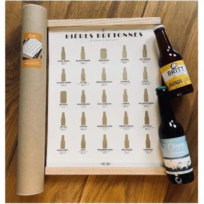 Affiche à gratter - 25 bières bretonnes à déguster