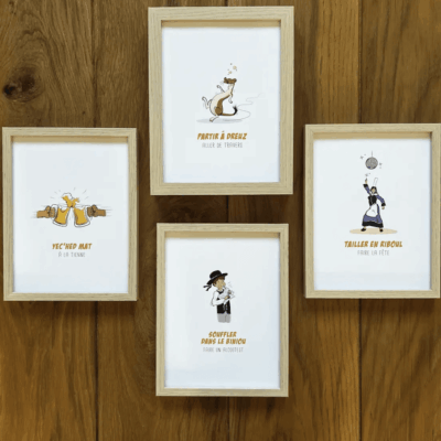 Pack 4 illustrations - Expressions Bretonnes