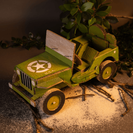 Maquette carton à construire jeep débarquement d-day 6 juin 1944 normandie normandy collectionneur idée cadeau fan guerre france activité ludique