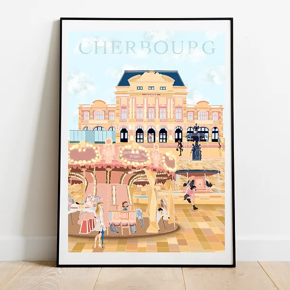 Affiche Cherbourg - La Place du Théâtre