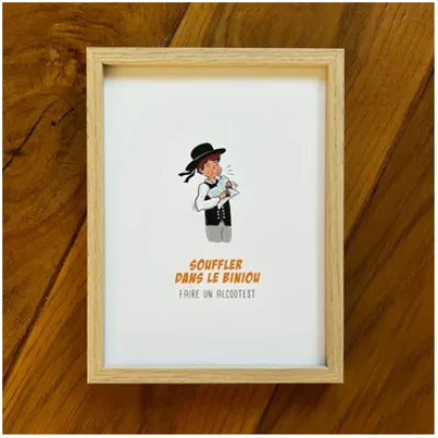 Affiche Souffler dans le bignou - Expression Bretonne