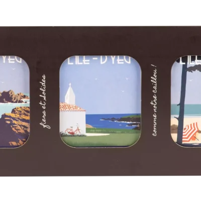 Trio de sardines millésimées ile d'yeu pays de la loire souvenirs produit du terroir spécialité régionale souvenirs 100% made in france gastronomie conserverie