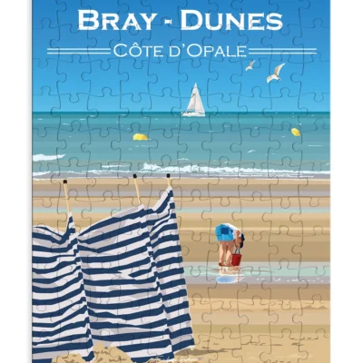 Puzzle Bray Dunes Côte d'Opale Hauts de France Souvenirs Activité ludique Idée cadeau