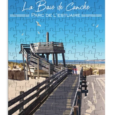 Puzzle la baie de canche parc estuaire côte d'opale hauts de france souvenirs 100% made in france idée déco activité manuelle ludique 110 pièces