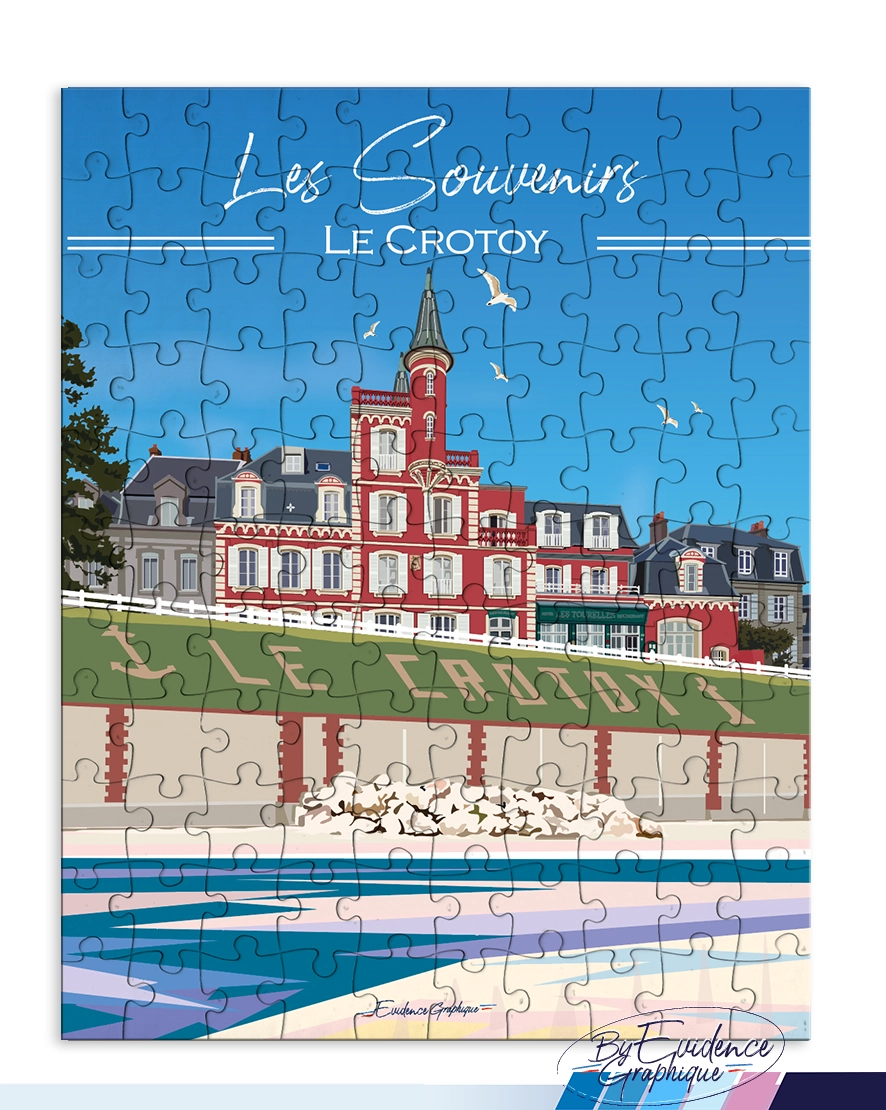 Puzzle Le Crotoy Les souvenirs hauts de france souvenirs 100% made in france idée cadeau déco cadeau ludique
