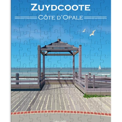 Puzzle Zuydcoote côte d'opale hauts de france souvenirs nord made in france idée cadeau ludique