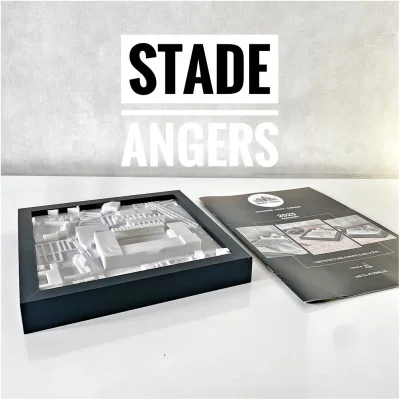 Stade Angers Raymond-Kopa 3D idée cadeau supporter fan football 100% made in france