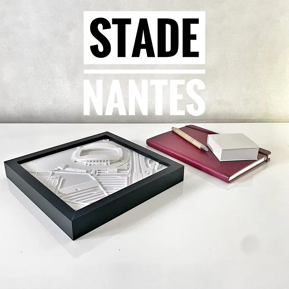 Stade Nantes la beaujoire idée cadeau fan supporter football wall cities maquette 3D