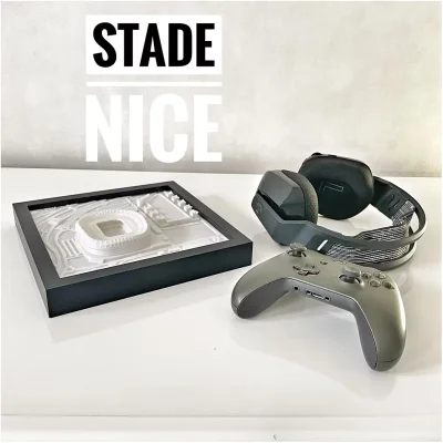 Stade 3D Nice Allianz Riveira fan football idée cadeau supporter 100% made in france wall cities