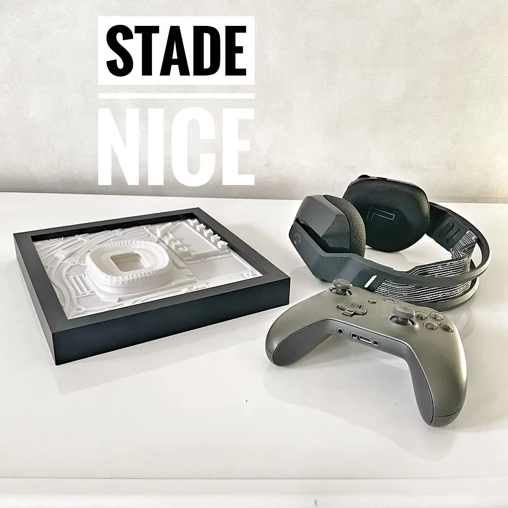 Stade 3D Nice Allianz Riveira fan football idée cadeau supporter 100% made in france wall cities