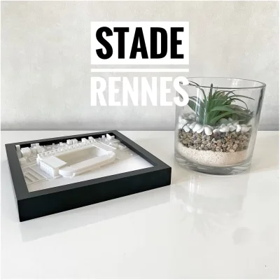 Stade Roazhon Park Rennes 3D Idée cadeau supporter Made in France Rennais