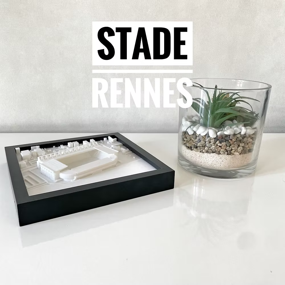 Stade Roazhon Park Rennes 3D Idée cadeau supporter Made in France Rennais