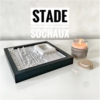 Stade Sochaux Auguste Bonal idée cadeau déco supporter football wall cities 100% made in france