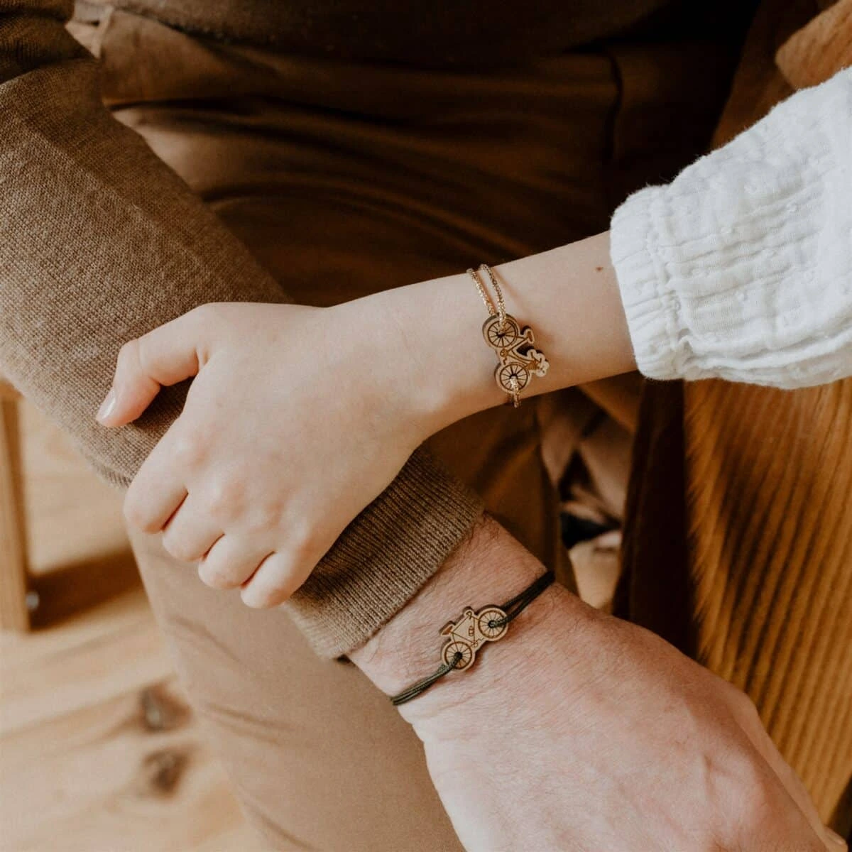 Bracelet bois vélo sportif idée cadeau 100% made in france homme femme enfant