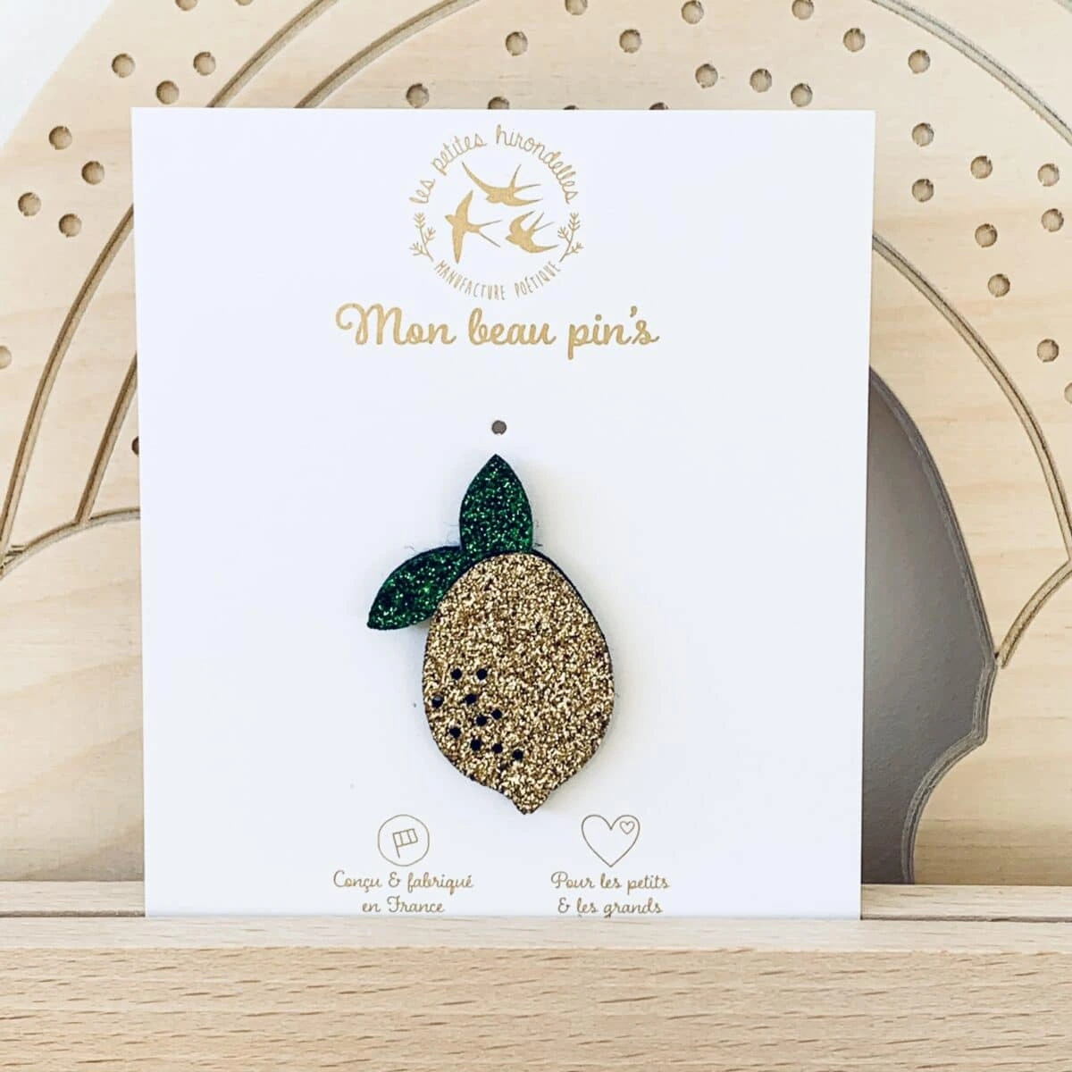 broche pin's citron menton pailleté paillettes souvenirs france 100% made in France idée cadeau