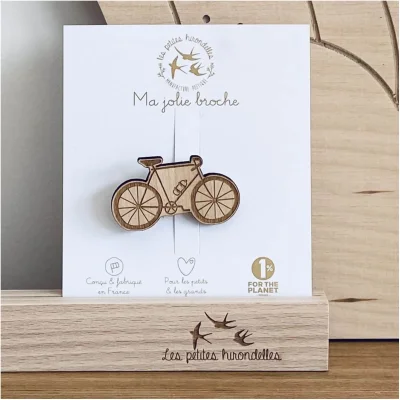 Broche pin's vélo sportif idée cadeau 100% made in france homme enfant garçons cartable