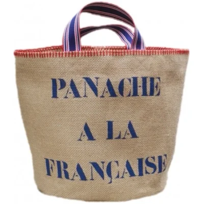 Sac cabas panier panache à la française france idée cadeau souvenirs france sac jute qualité made in france idée cadeau femme panier marché