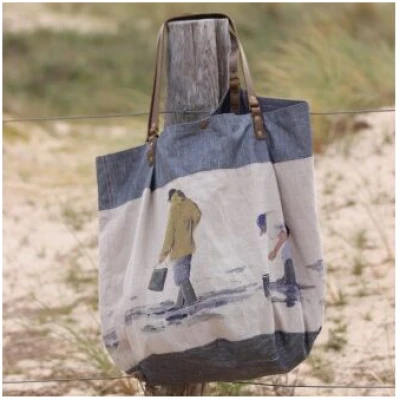 Grand sac XXL pêche à pied bord de mer normandie souvenirs 100% made in france idée cadeau pêcheur passionné coques