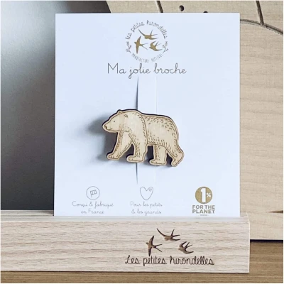 Pin's bois montagnes alpes Pyrénées idée cadeau auvergne rhone alpes les petites hirondelles souvenirs 100% made in france