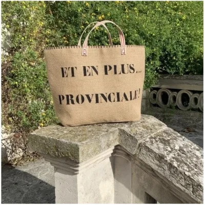 Sac cabas provinciale province france idée cadeau souvenirs france sac jute qualité made in france idée cadeau femme panier marché