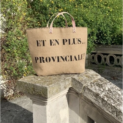 Sac cabas provinciale province france idée cadeau souvenirs france sac jute qualité made in france idée cadeau femme panier marché