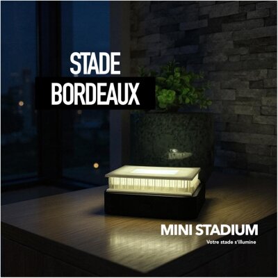 Mini stade lumineux Bordeaux Loire Atlantique souvenirs 100% made in France idée cadeau supporter