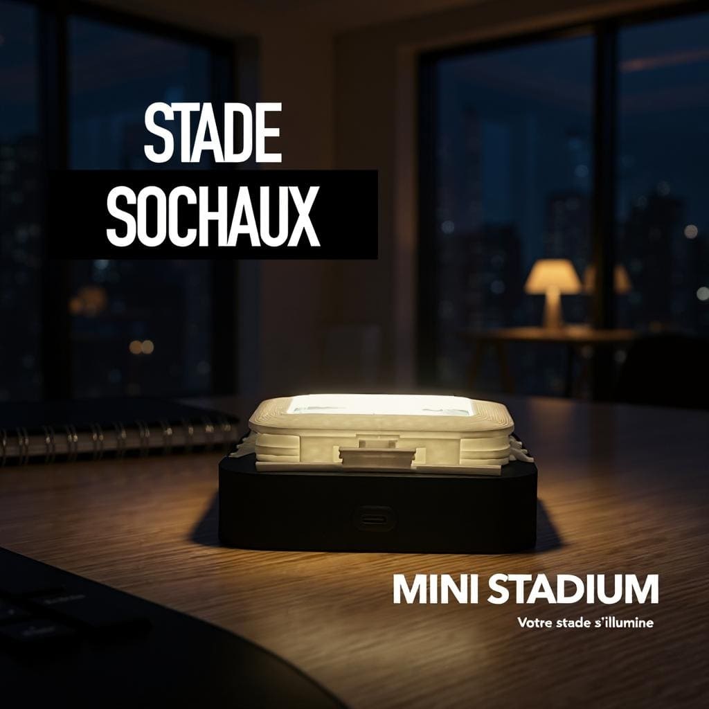 Mini stade lumineux bonal sochaux région Bourgogne franche comté Doubs souvenirs 100% made in France idée cadeau supporter