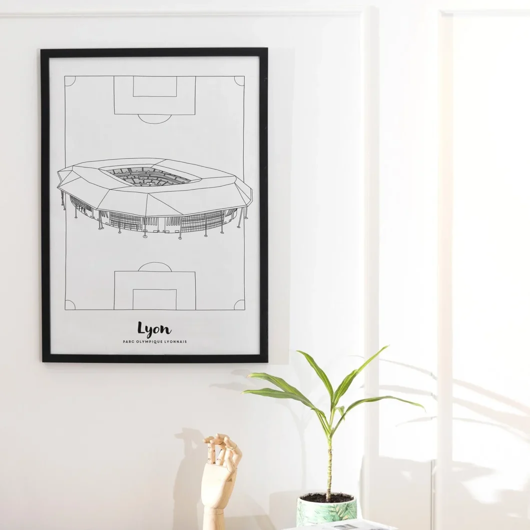 Stade Lyon Olympique Idée cadeau souvenirs 100% made in france supporter sportif fan football