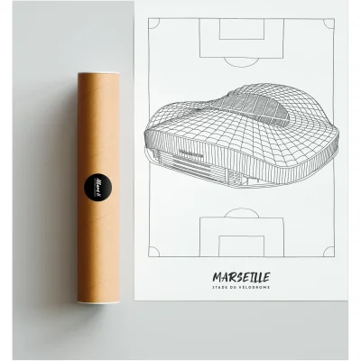 Stade Marseille Vélodrome Idée cadeau souvenirs 100% made in france supporter sportif fan football