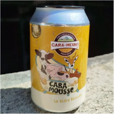 Bière La ferme des Cara-Meuh! cara-Mousse blonde caramels normandie Vains Manche