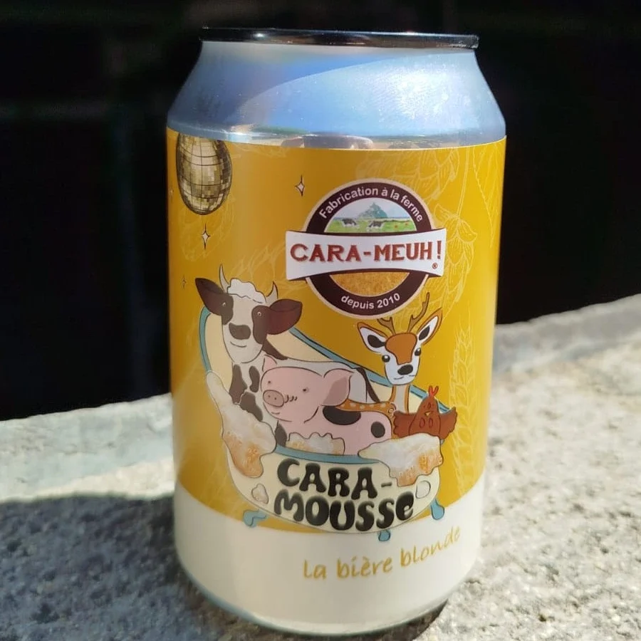 Bière La ferme des Cara-Meuh! cara-Mousse blonde caramels normandie Vains Manche