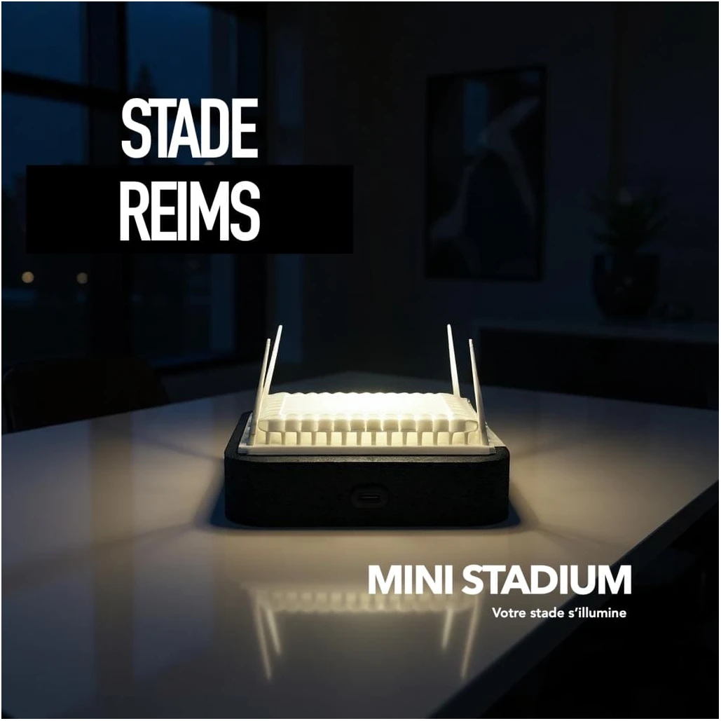 Mini stade lumineux auguste delaune région Reims Grand Est souvenirs 100% made in France idée cadeau football