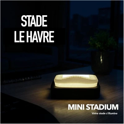 Mini stade lumineux océane le havre Normandie souvenirs 100% made in France idée cadeau supporter