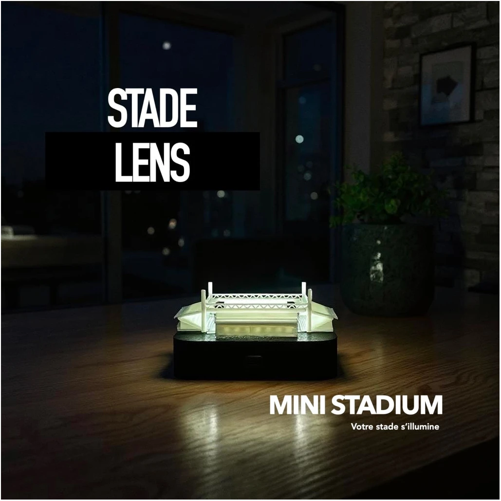 Mini stade lumineux Lens Hauts de France Bollaert Delelis souvenirs 100% made in France idée cadeau supporter
