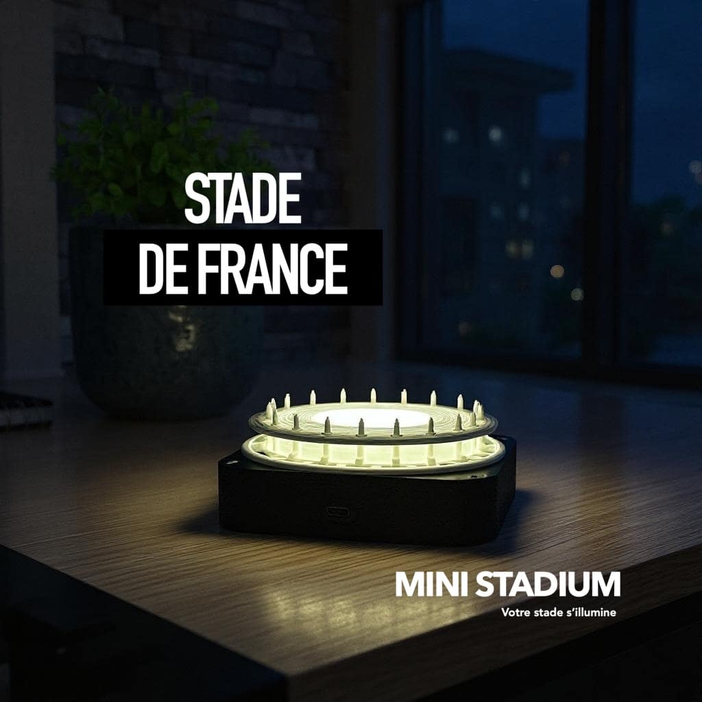 Mini stade lumineux Stade de France Paris Ile de France souvenirs 100% made in France idée cadeau supporter